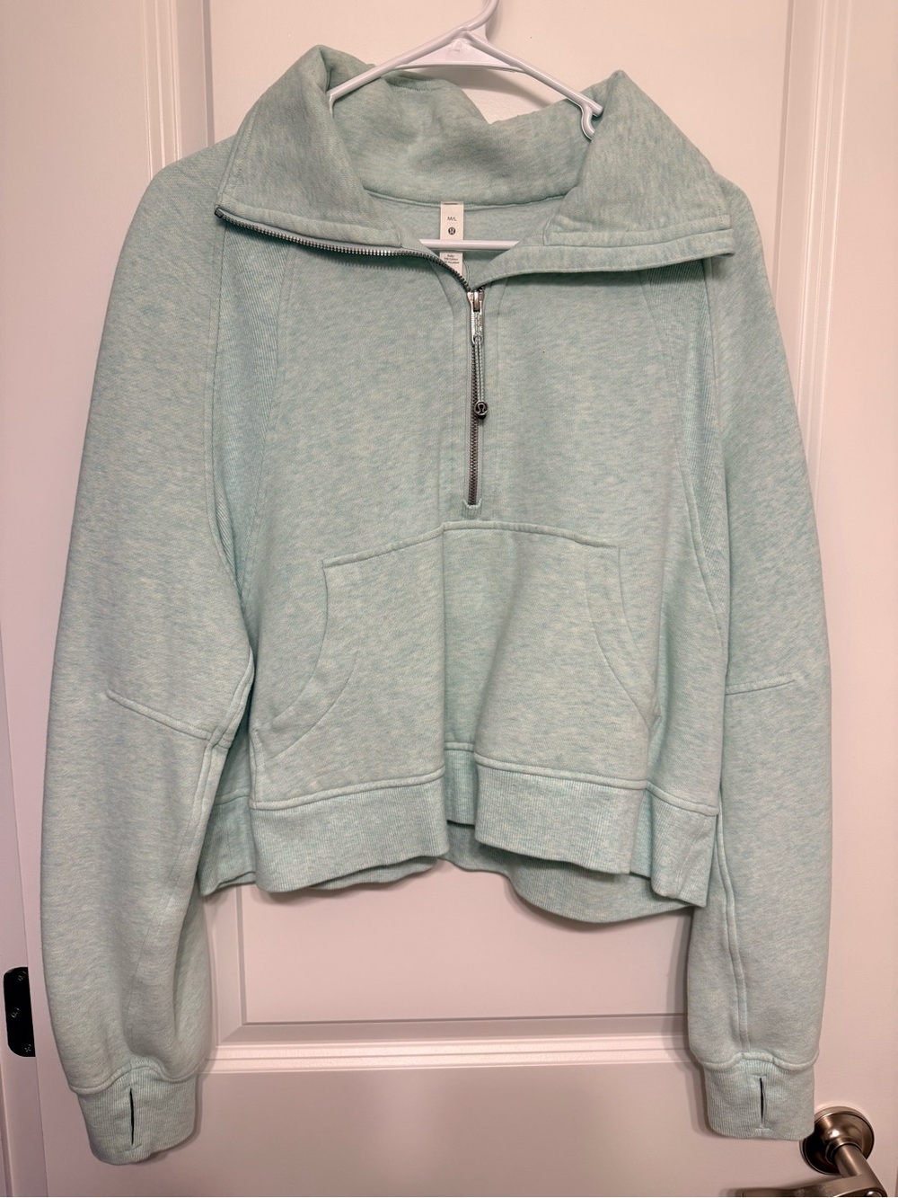 lululemon athletica Light Mint Half-Zip Funnel Neck Sweatshirt